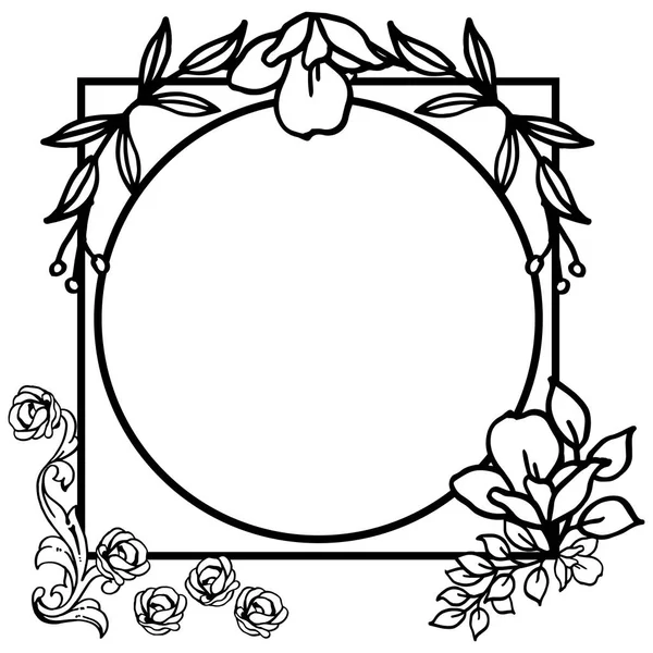 Декоративна квіткова рамка, з елементом рамки чорно-білий. Векторні — стоковий вектор