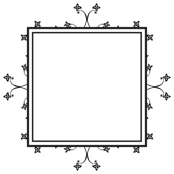 Краса чорно-білої рамки букету ізольовано на білому тлі, дизайн вітальної листівки та запрошення. Векторні — стоковий вектор