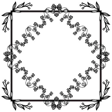 Soyut çerçeve ve desen çiçek, kart süslü için. Vektör