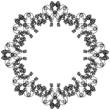 Soyut çerçeve ve desen çiçek, kart süslü için. Vektör