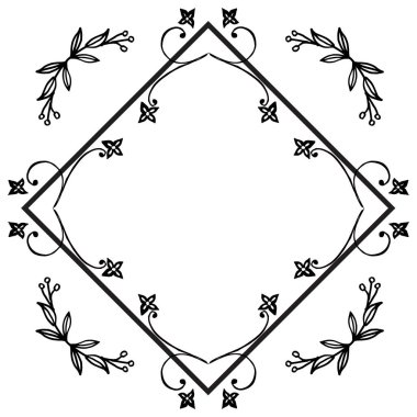 Soyut çerçeve ve desen çiçek, kart süslü için. Vektör