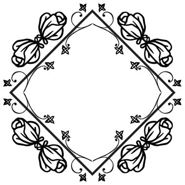 Çelenk çerçevesi, tasarım tebrik kartı kavramı sanat. Vektör
