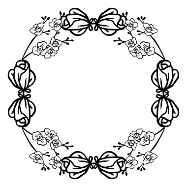 Zarif Vintage çiçek çerçevesi, kart tasarımı için eleman. Vektör