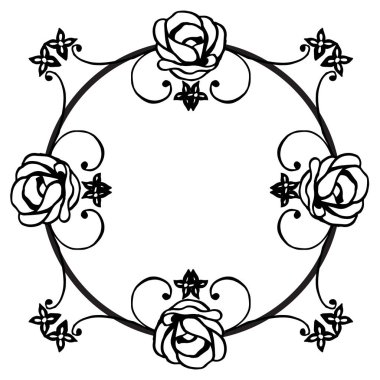 Modern süsleme çiçek çerçevesi, güzel duvar kağıdı ile çeşitli kart şablonu için. Vektör