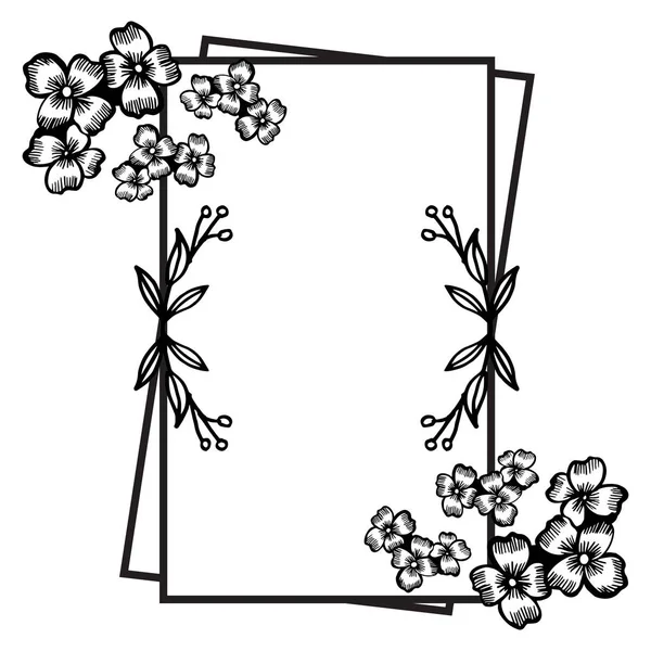 Dekorative dekorative Rahmen und Element der Karte Design, verschiedene Form Muster Blume. Vektor — Stockvektor