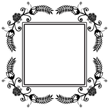 Süs çiçek çerçevesi, stil çerçeve zarif ve benzersiz, tebrik kartları dekorasyon. Vektör