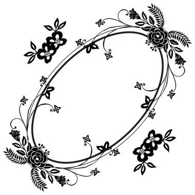 Çiçek çerçeve şablon arka plan, çeşitli kart dekorasyon. Vektör