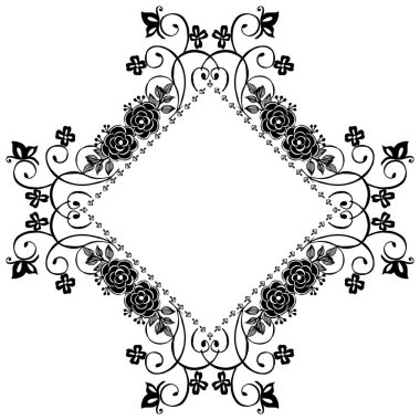 Güzel çelenk çerçevesi, duvar kağıdı veya dekorasyon, kartlar süslü. Vektör
