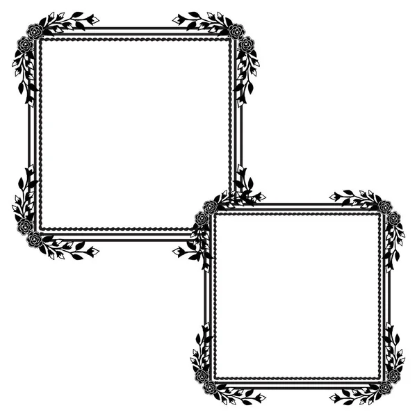 아름다운 벽지, 장식 다양한 꽃 프레임 인사말 카드. 벡터 — 스톡 벡터
