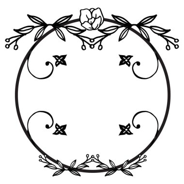 Vintage çiçek çerçevesi, tebrik kartı çeşitli tasarım için. Vektör