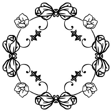 Beyaz bir arka planda basit çiçek çerçevesi, tebrik kartı için tasarım, davetiye, poster. Vektör