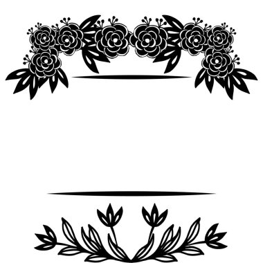 Benzersiz çerçeve şekli, desen çiçek çerçevesi, tebrik kartları süslü. Vektör