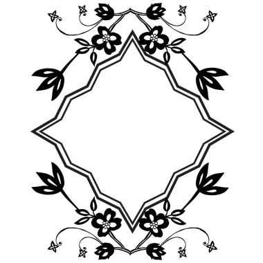 Davet kartı, tebrik kartı, güzel çiçek çerçevesi, duvar kağıdı süslü şablonu. Vektör