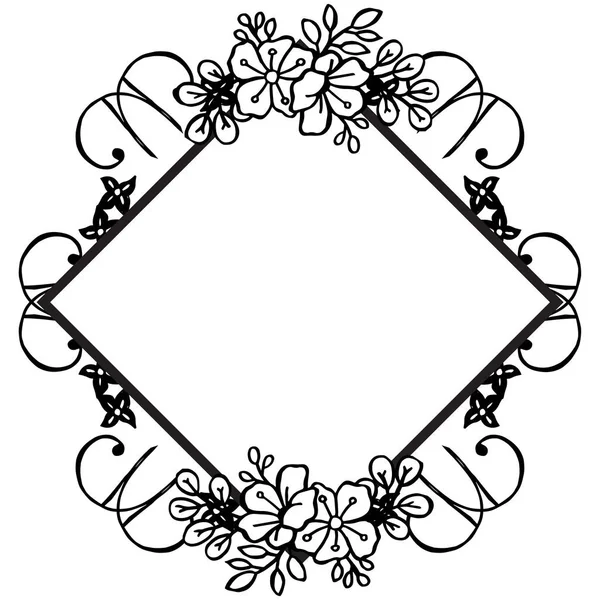Beyaz arka planda izole güzel çiçek çerçeve Vignette. Vektör