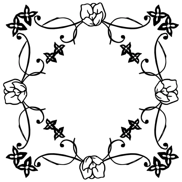 Vintage çiçek çerçevesi, tebrik kartı çeşitli tasarım için. Vektör