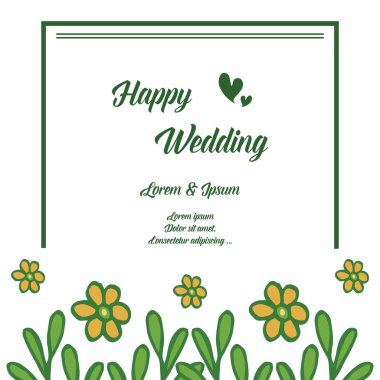 Vintage düğün daveti kartları, çeşitli çiçek çiçekler çerçeveleri. Vektör