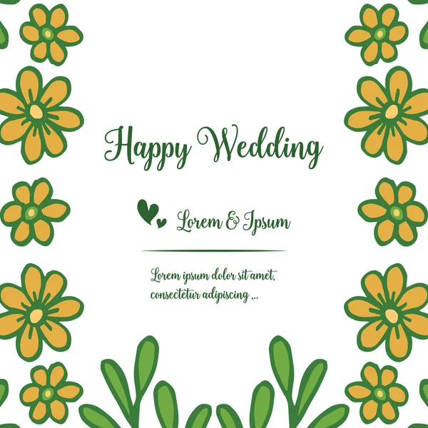 Tarjetas de invitación de boda vintage, varios marcos de flores de flor. Vector — Vector de stock