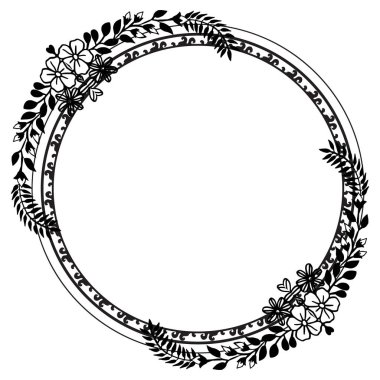 Çiçek ve dalları yaprak, çerçeve dekorasyon, kartların duvar kağıdı. Vektör