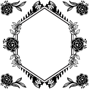 Zarif çerçeve, doku güzel çiçek ve dalları yaprak, çeşitli kartların süs. Vektör