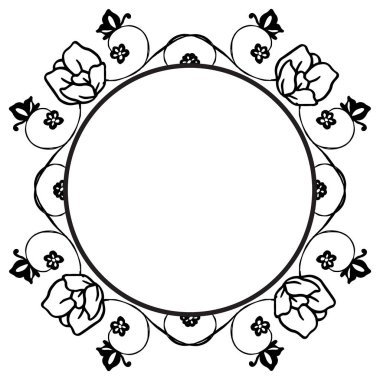 Çiçek ve yaprakları eleman, sanat benzersiz çerçeve, tebrik kartı çeşitli tasarım. Vektör