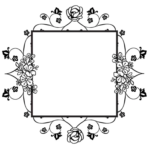 Design gratulationskort, stil blomma bakgrund, med konstverk av ram unik. Vektor — Stock vektor