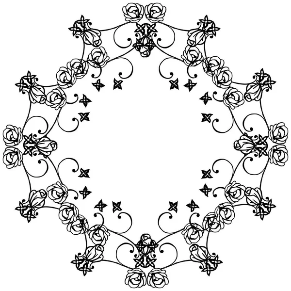Patrón de arte del marco floral de la hoja, espacio para su texto, para varios diseños de tarjeta de felicitación. Vector — Archivo Imágenes Vectoriales