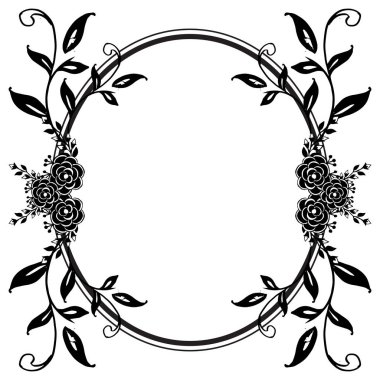 Desen benzersiz tarzı dekoratif tasarım, güzel çiçek çerçeve çizim, davetiye kartı süs için. Vektör