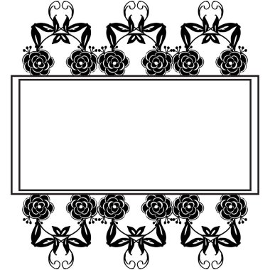 Çiçek çerçeve beyaz bir zemin, dekorasyon afiş, afiş ve çeşitli kartlar izole ayarlayın. Vektör