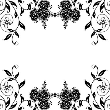 Güzel çiçek çerçeve, kartların süslü ile Dikişsiz desen sanat. Vektör