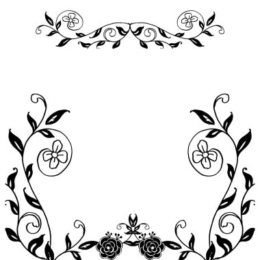 Güzel çelenk çerçeve, çeşitli şekil çerçeve benzersiz, kartların dekorasyon sınırı. Vektör