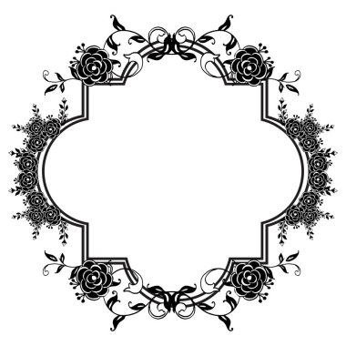Güzel çelenk çerçeve, çeşitli şekil çerçeve benzersiz, kartların dekorasyon sınırı. Vektör
