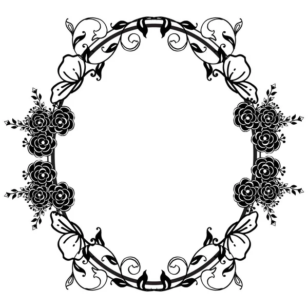 Conjunto abstracto para marco floral, hermoso adorno, para el diseño de varias tarjetas. Vector — Vector de stock