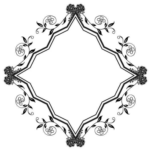 Arte de patrón sin costuras con hermoso marco de flores, adornado de tarjetas. Vector — Archivo Imágenes Vectoriales