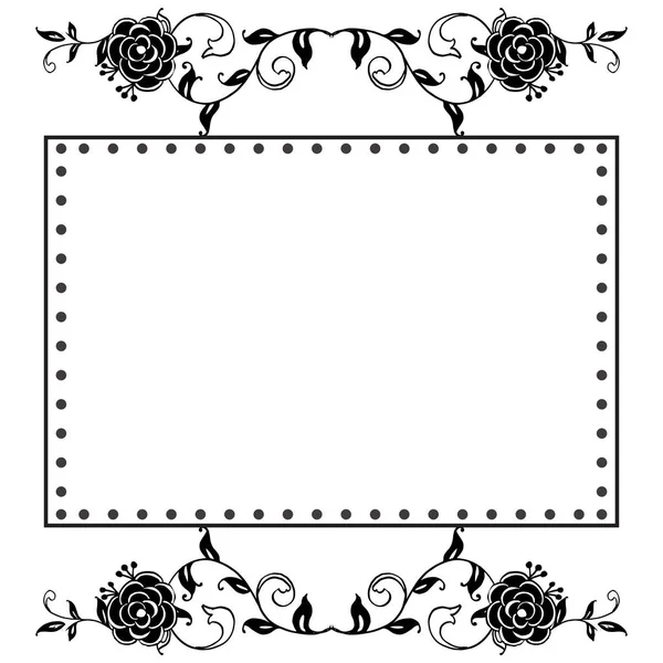 Çiçek çerçeve süsü, beyaz bir zemin üzerinde izole, kart süslü. Vektör