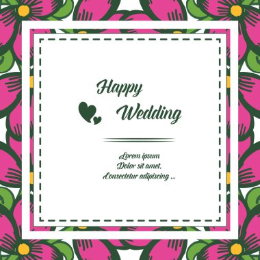Mutlu düğün kartı veya soyut çiçek arka plan, çiçek ile zarif desen ile davetiye. Vektör