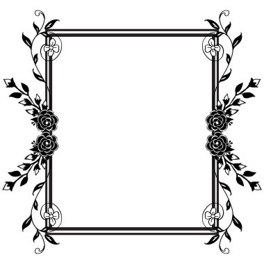 Zarif çiçek çerçeve, tebrik kartı özelliği duvar kağıdı. Vektör