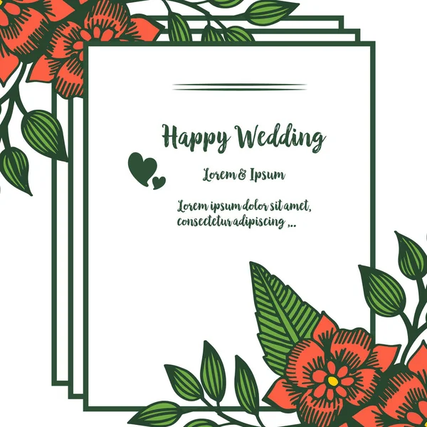 Textura marco de flores de colores, para el fondo de pantalla de la tarjeta feliz boda. Vector — Vector de stock