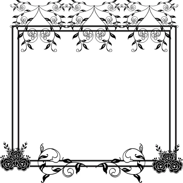 Elegant floral frame, feature wallpaper of greeting card. Vector — Stock Vector