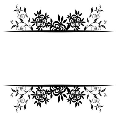 Beyaz bir zemin üzerinde izole davetiye kartı süslü için tasarım çiçek çerçeve. Vektör