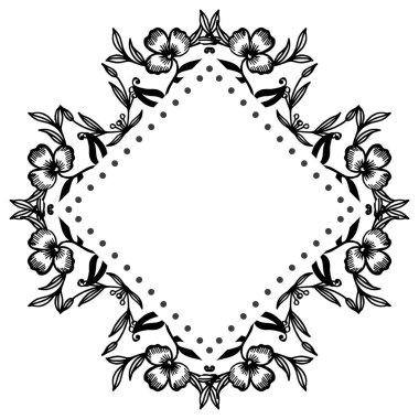 Vintage çerçeve, güzel çiçekler ile, beyaz bir zemin üzerinde izole, kart tasarımı için. Vektör