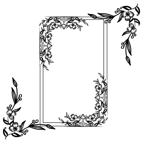 Conjunto resumen de marco de flores, lugar de texto, para tarjeta de felicitación o tarjeta de invitación. Vector — Archivo Imágenes Vectoriales