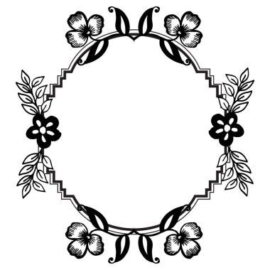 Çerçeve sevimli Desen sanatı, çeşitli çiçekler sınır, kartların dekoratif. Vektör