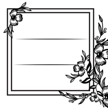 Vintage çelenk çerçeve, beyaz bir zemin üzerinde izole, tebrik kartı dekoratif. Vektör