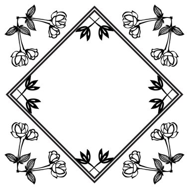 Tasarım elemanı çiçek çerçeve, vintage tarzı, çeşitli kart süslü. Vektör