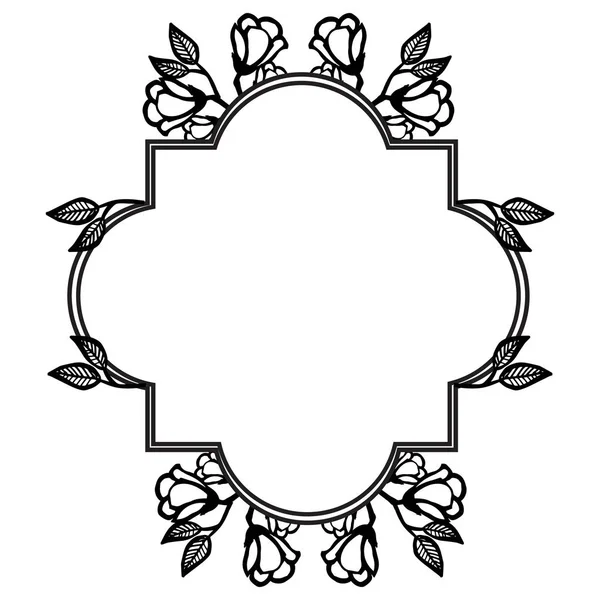 Zeichnung niedlichen Tulpen Blume, mit Vintage-Rahmen, Design der Karte. Vektor — Stockvektor