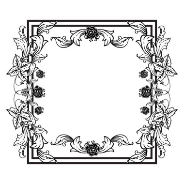 Metin kartı şekli, doku güzel çelenk çerçeve. Vektör