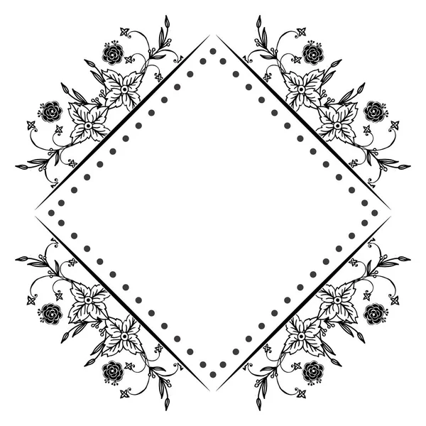 Diseño de fondo de pantalla de tarjeta, textura sin costuras patrón de marco de flores. Vector — Vector de stock