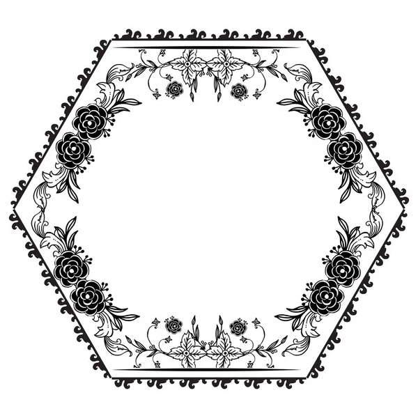Sjabloon van bloem frame, geïsoleerd op een witte, voor elegante van kaarten. Vector — Stockvector