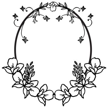 Benzersiz çiçek süslü için, beyaz arka plan üzerinde dekore edilmiş çerçeve. Vektör