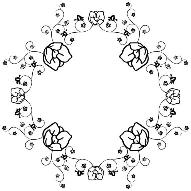 Metniniz için çerçeve, modern çelenk, çeşitli kart şablonu. Vektör